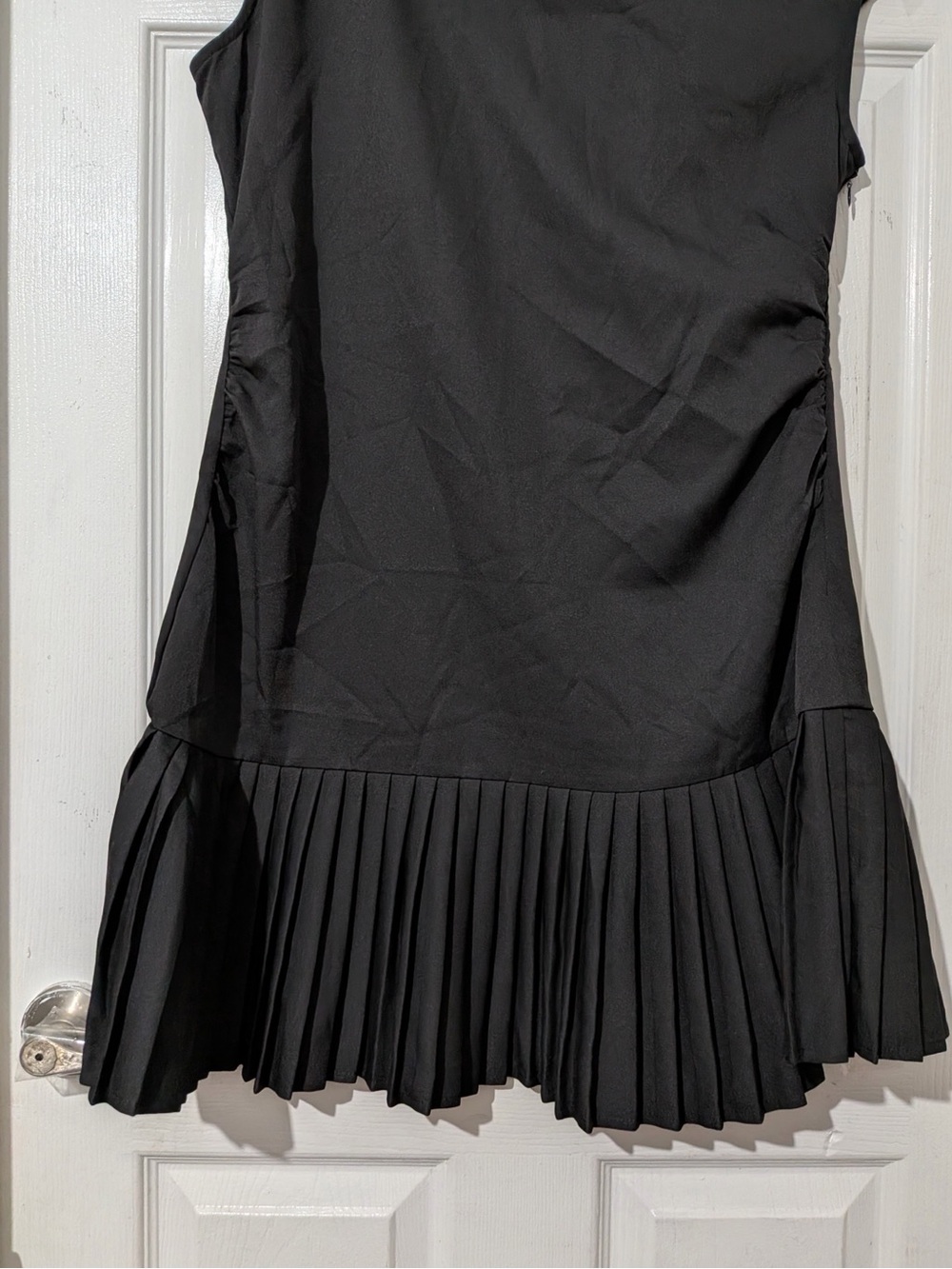 Commense Off Shoulder Ruched Pleated Mini Dress - Picture 9 of 12